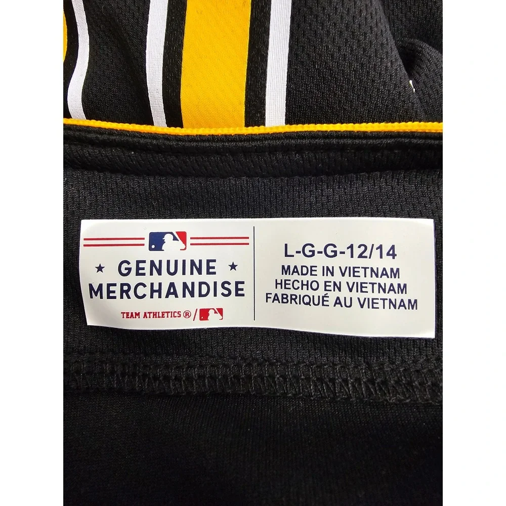 MLB Boys Paul Skenes Pittsburgh Pirates Jersey Black Polyester Athletic Size L - Picture 4 of 7